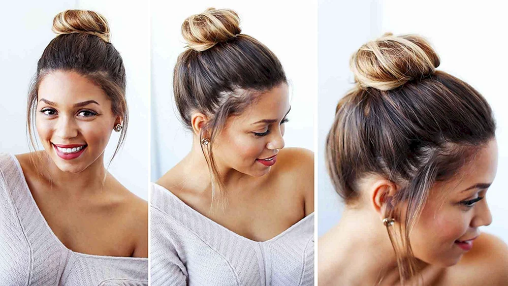 Dutt mit offenem Haar