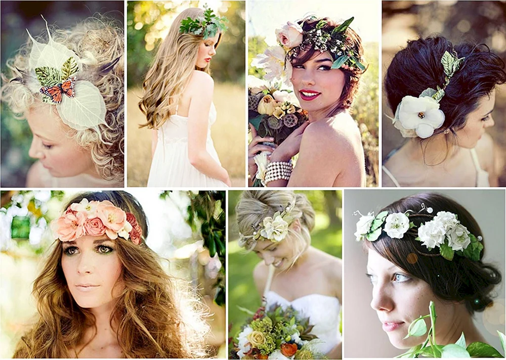 Haare mit Blumen
