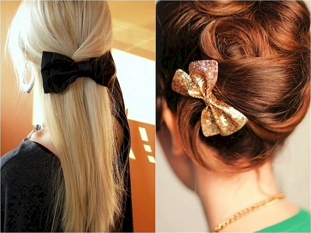 Schleifenfrisuren mit Schleife
