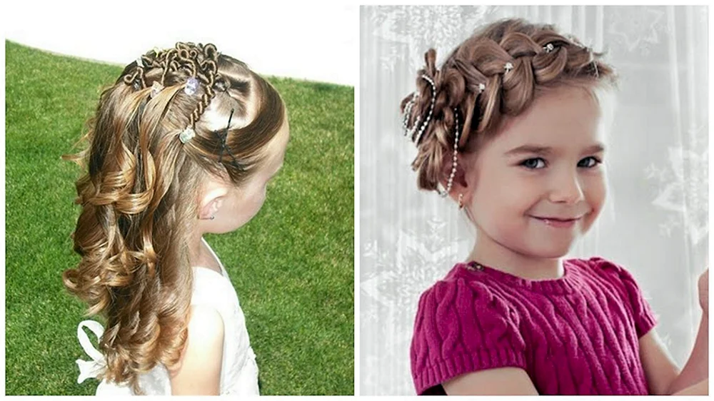 Mädchenfrisuren mit Locken für Mädchen