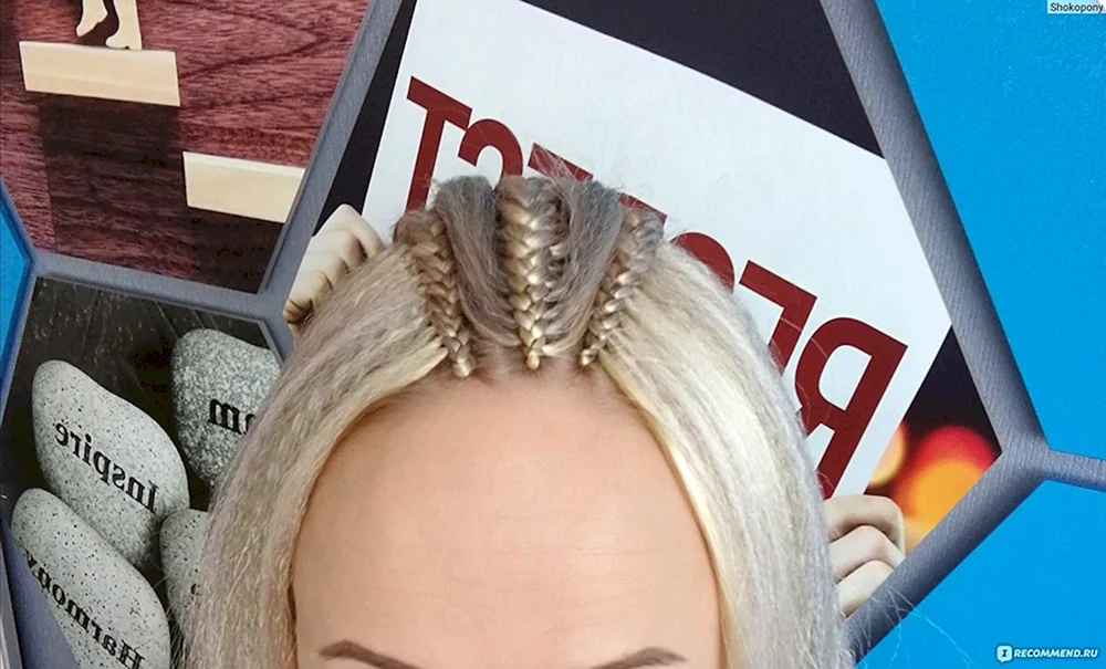 2 Zöpfe mit Kanekalon