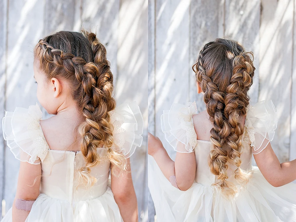 Mädchenfrisuren für ein Kind zum Abschlussball