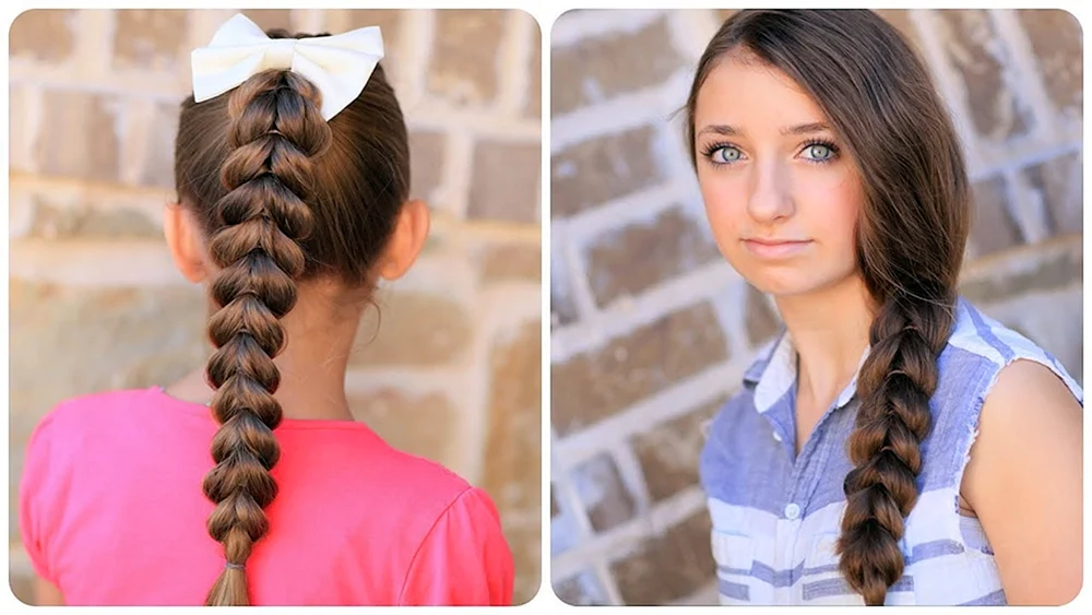 Mädchenfrisuren für lange Haare für die Schule