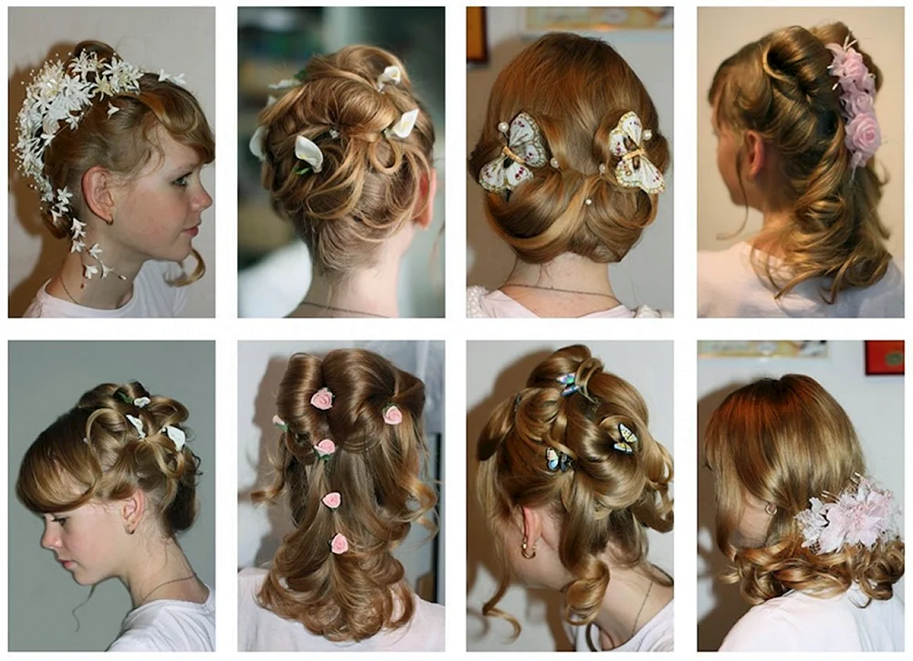 Mädchenfrisuren mit Locken für den Abschlussball