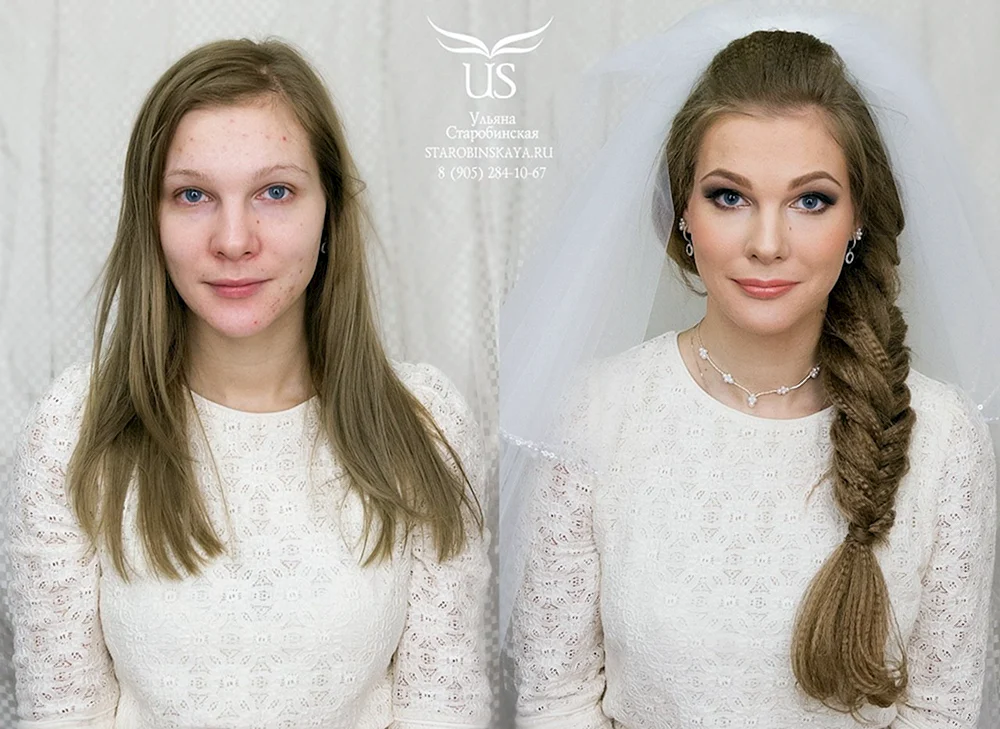Frisur und Make-up