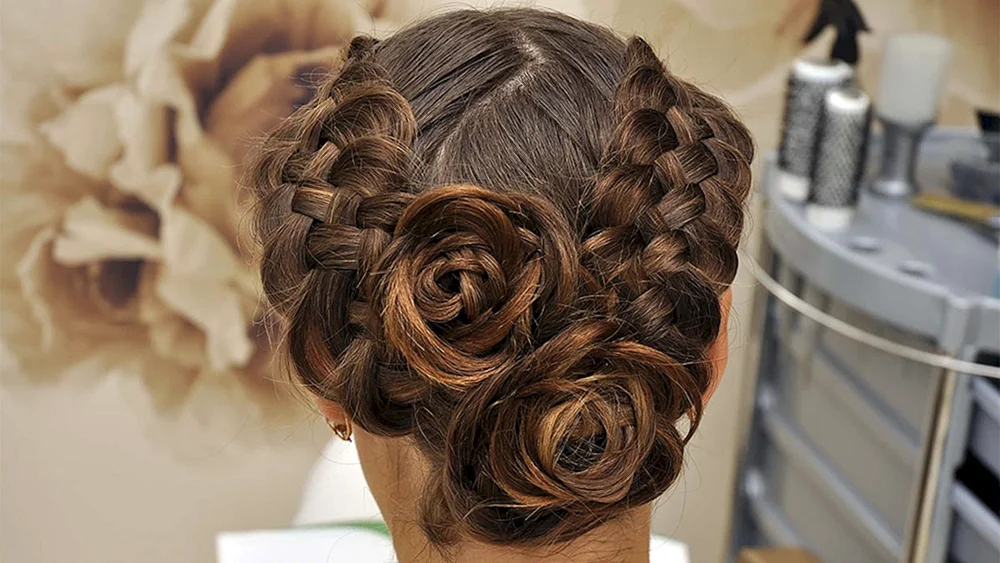 Blumen aus Haarfrisuren
