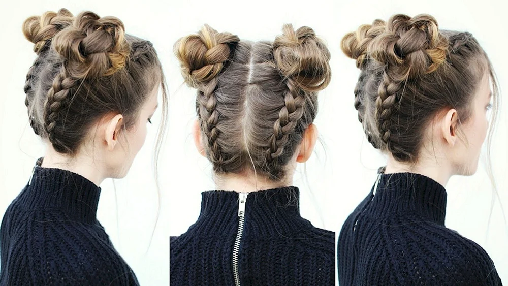 Flechtfrisuren mit Zöpfen
