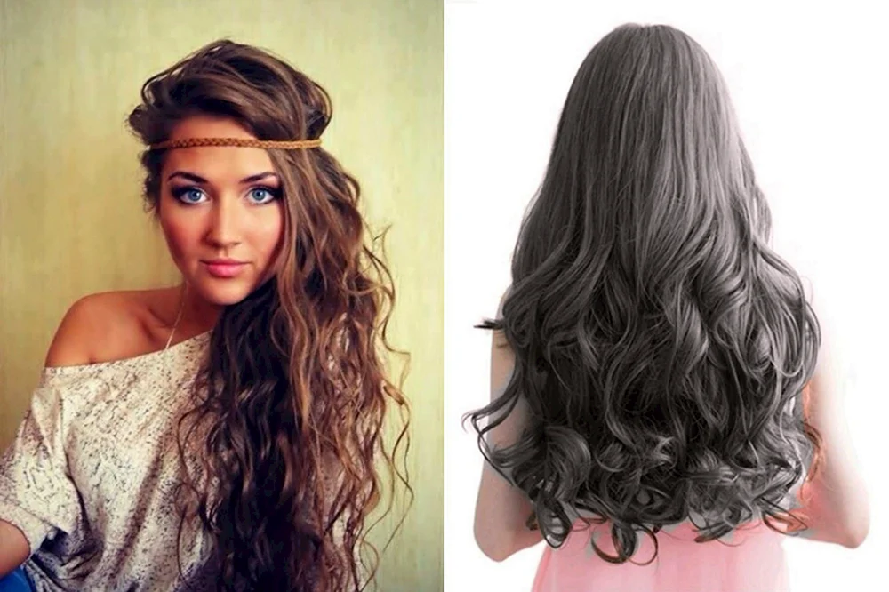 Lange Locken gelockt