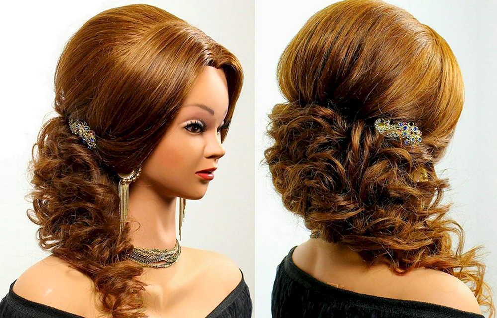 Mittelhaarlocken Abendfrisuren