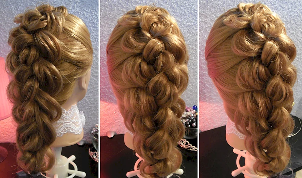 Abschlussballfrisuren für Mädchen mit Flechtung