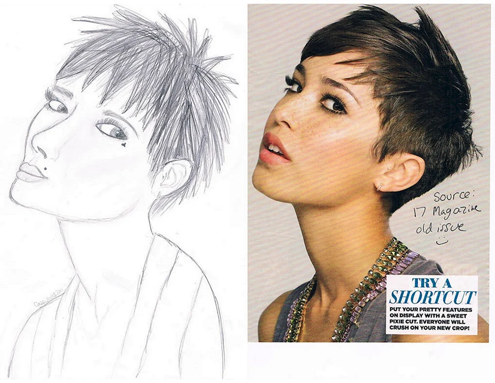 Pixie Frisuren mit Muster