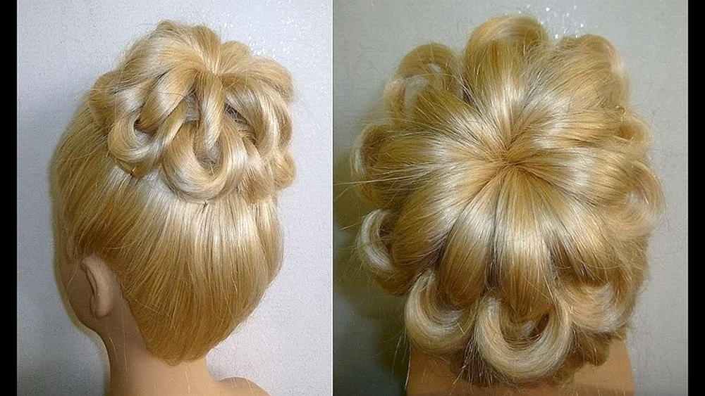 Haar mit Blumen im Haar