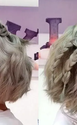 Frisuren mit Zöpfen auf kurzem Haar