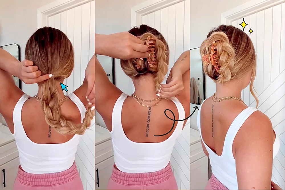 Krebsfrisuren für langes Haar