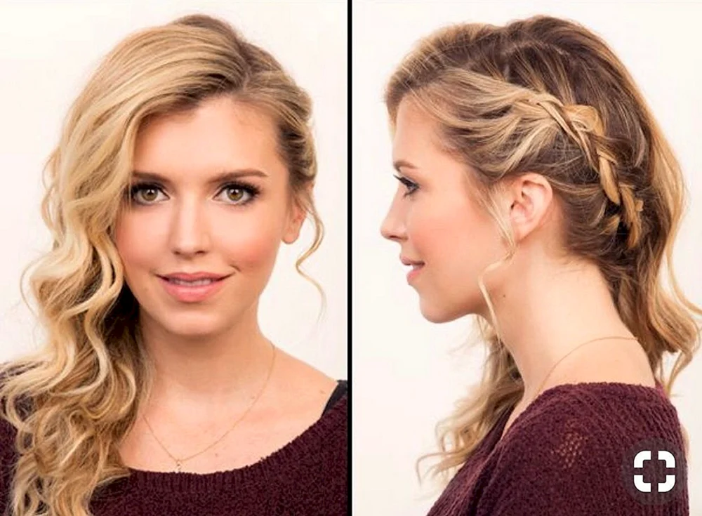 Frisur mit Locken im Alltag