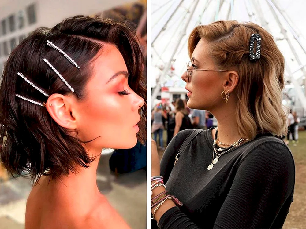 Haarkleider mit Stirnbändern auf kurzem Haar