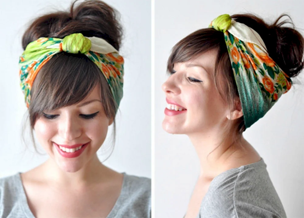 Bandana Frisuren mit Stirnband
