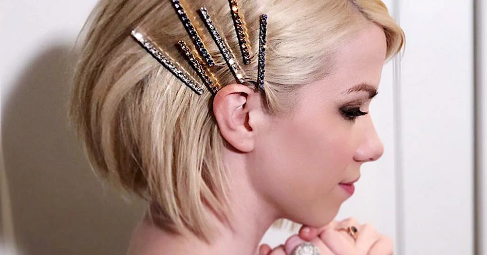 Frisuren mit Haarnadeln für kurze Haare