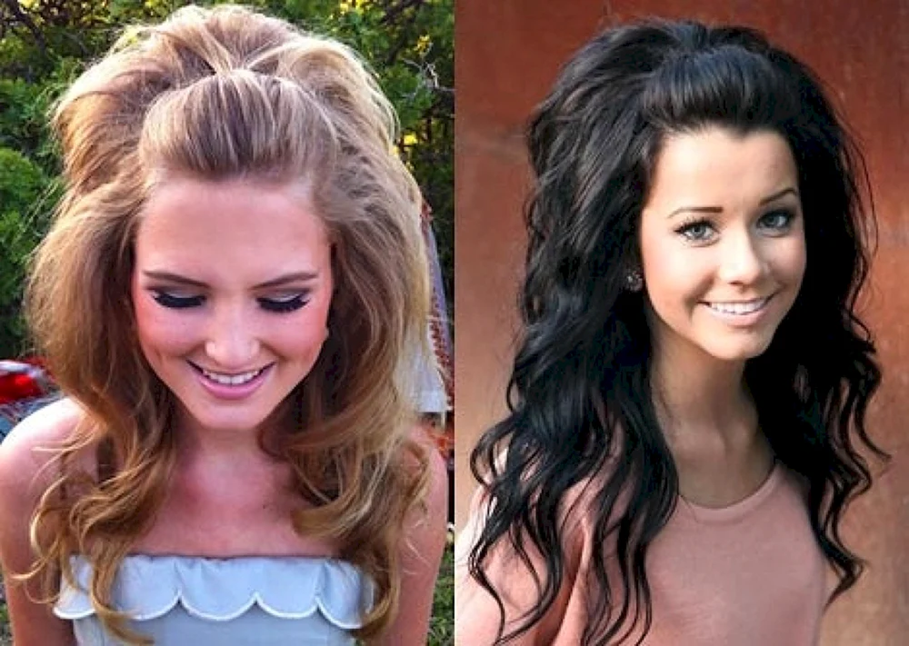 Frisuren mit Pony festgesteckt