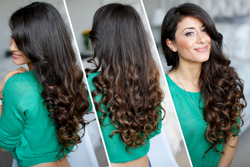 Lange dunkle Haarfrisuren