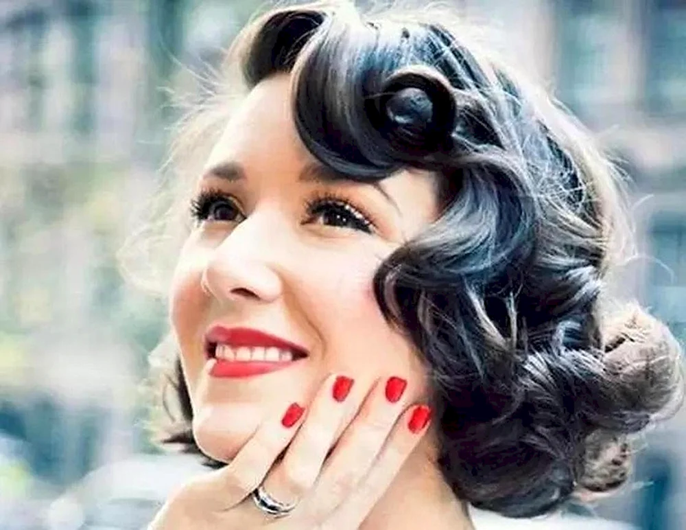 Retro-Stil Frisuren auf dem Kalender