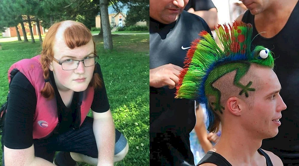 Lustige Haarschnitte