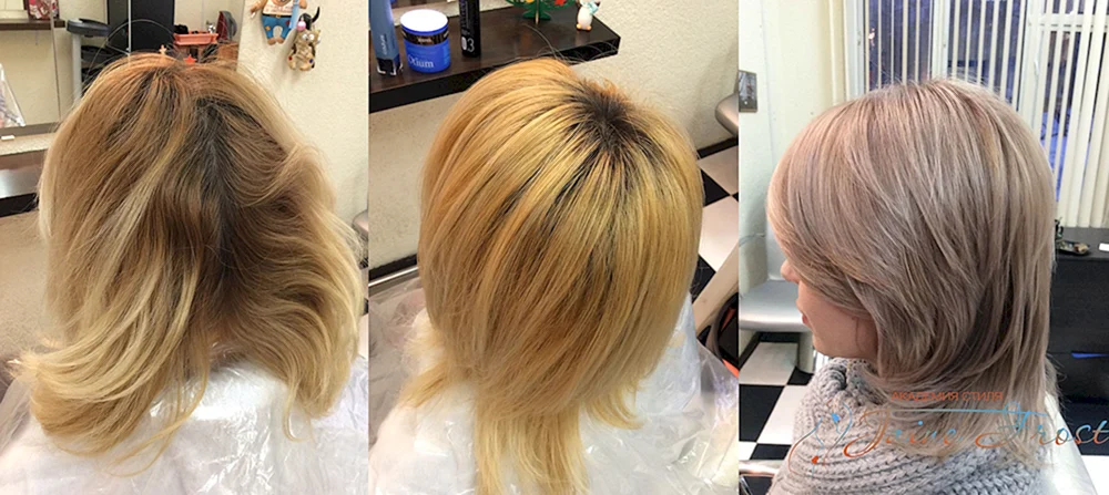 Beige Haarfärbung