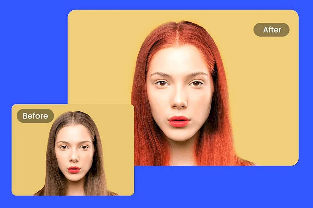 Anprobe der Haarfarbe