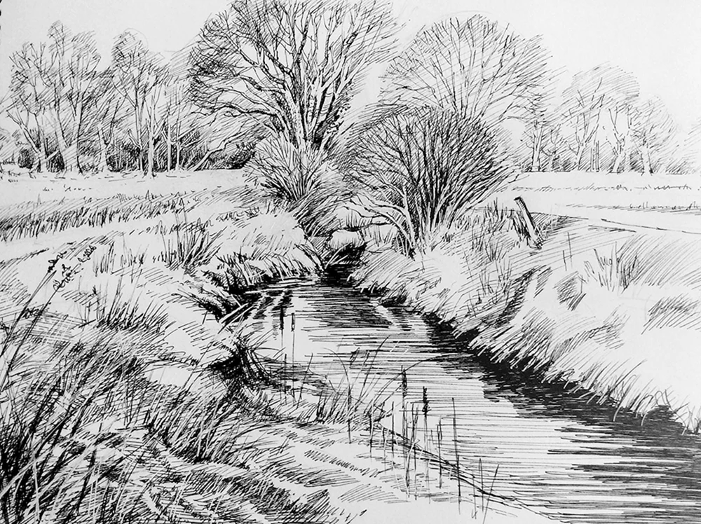 Stylisierte grafische Landschaft