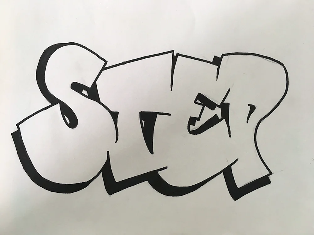 Marker-Malerei an der Wand