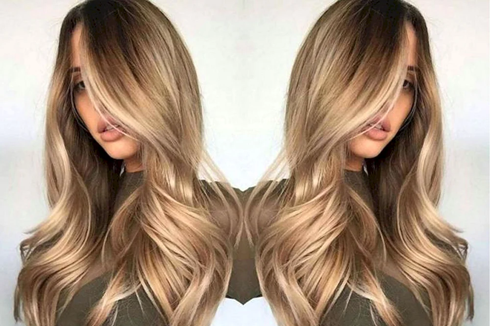 Weißes Haar Balayage Shatush