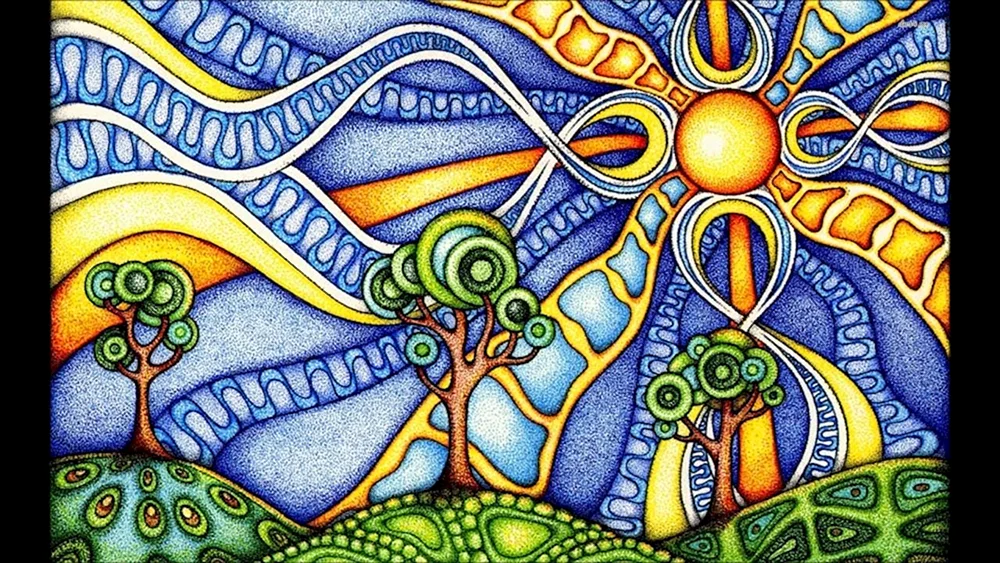 Psychedelische Hippie Kunst
