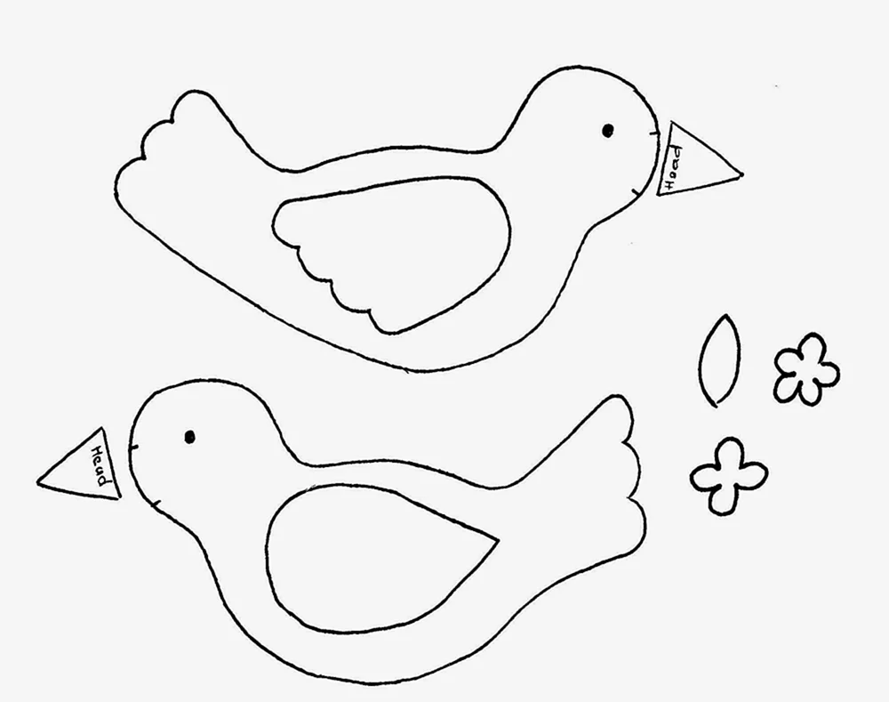 Vogelschablone aus Filz