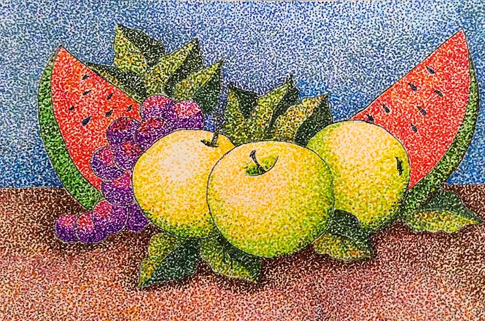 Pointillismus Divisionismus Obst