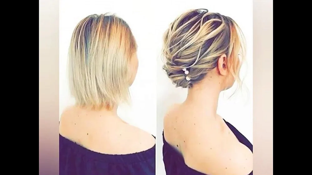 Dutt auf braunem Haar