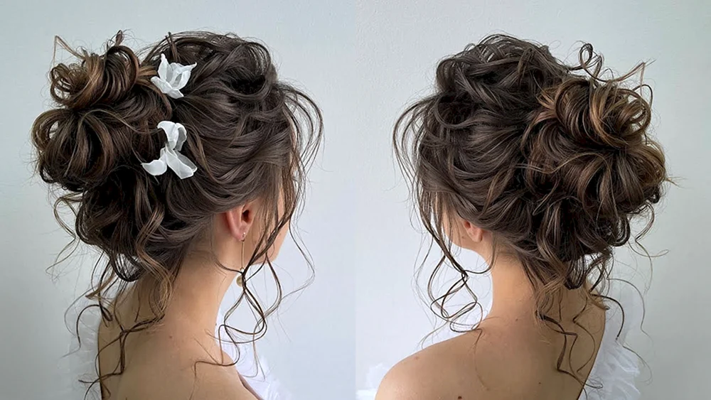 Dutt für mittleres Haar