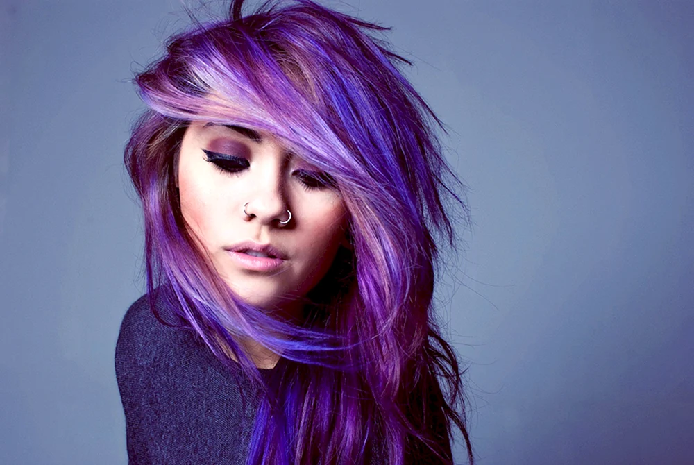Violettes Haar