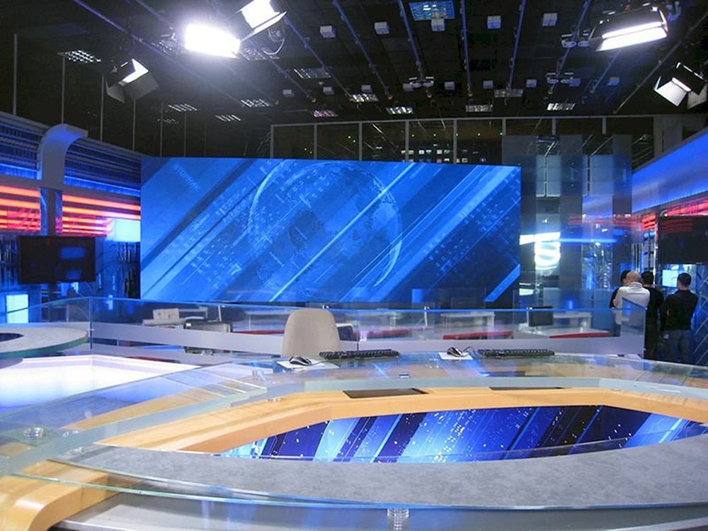 Kanal 1 Nachrichten Studio Hintergrund