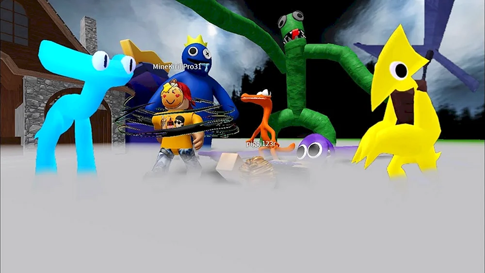 Rainbow friends cartoon