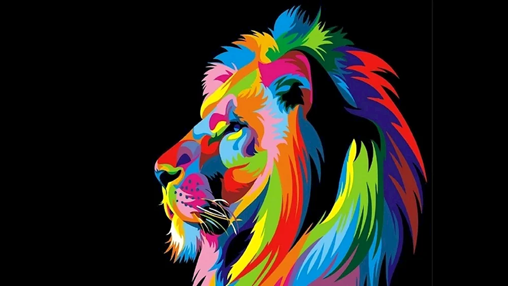 Regenbogen Löwe