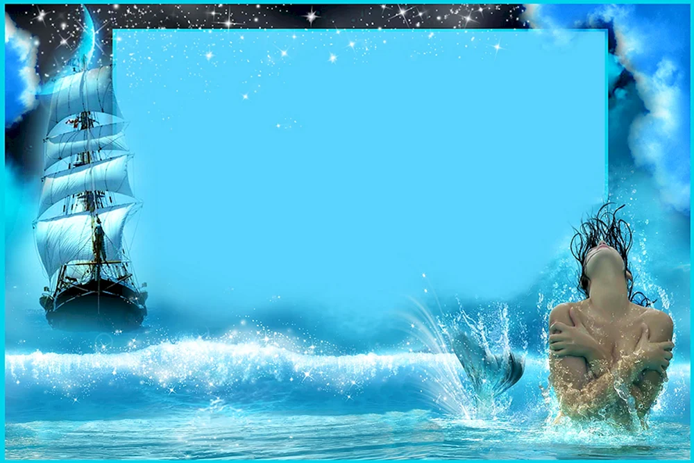 Marinepostkarte mit Segeln