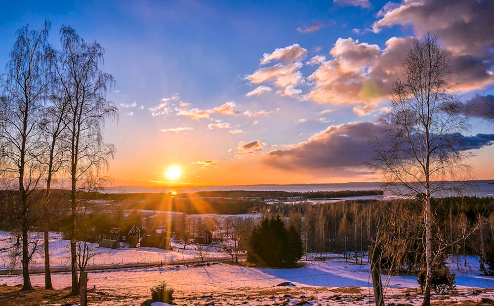 Frühlingssonnenuntergang
