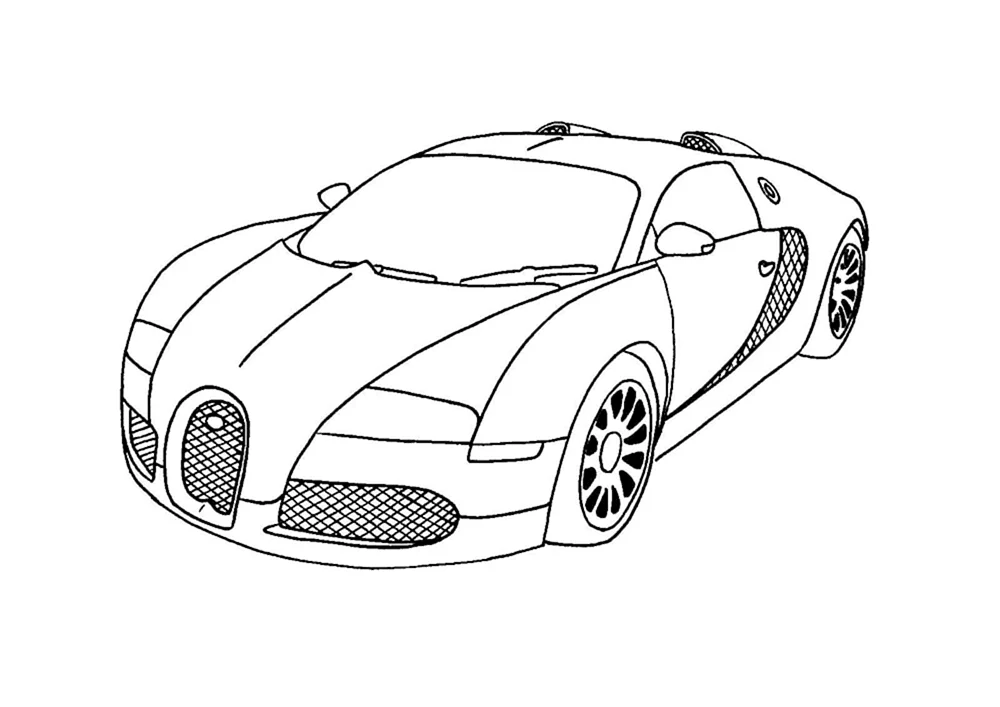 Bugatti Veyron ausmalen