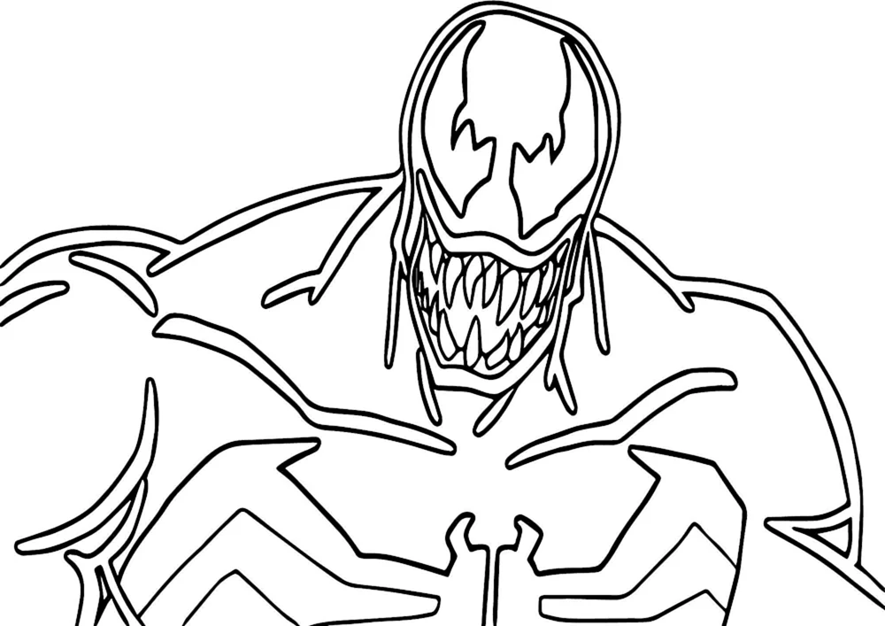Malbuch von Spider-Man und Venom