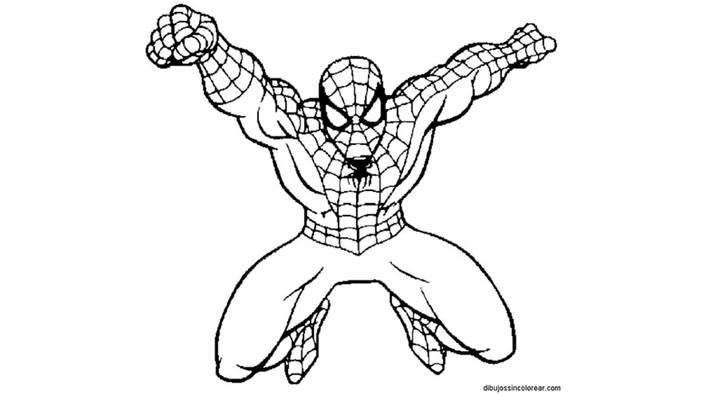 Raskraska für Kinder Spiderman ausmalen