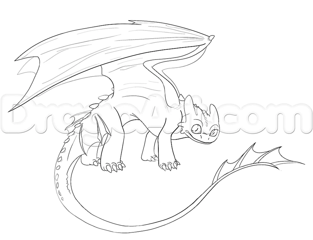 Drache Toothless ausmalen