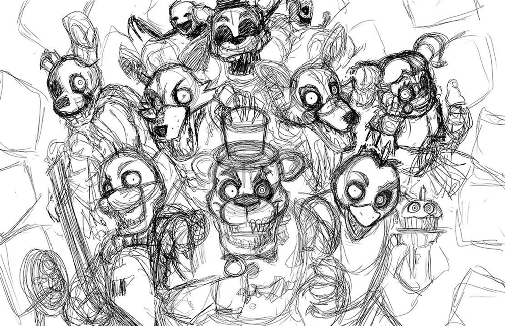 FNAF-Zeichnungen zum Zeichnen