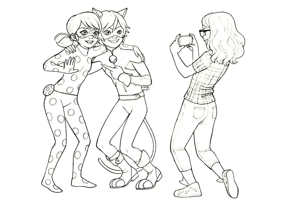 Farbgebung Lady Bug Marinette