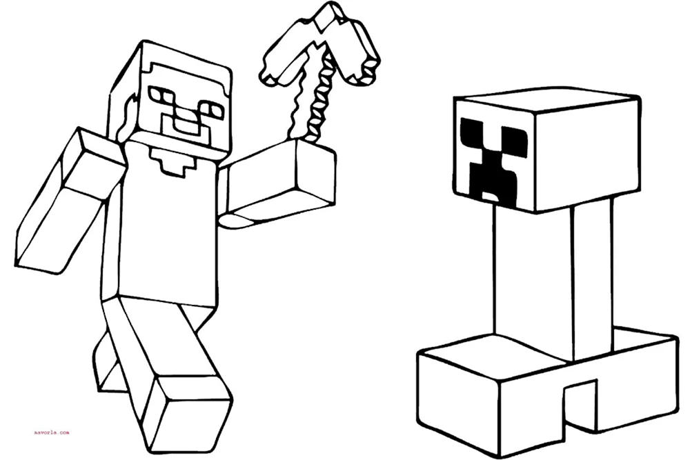 Maincraft lego Ausmalen Steve