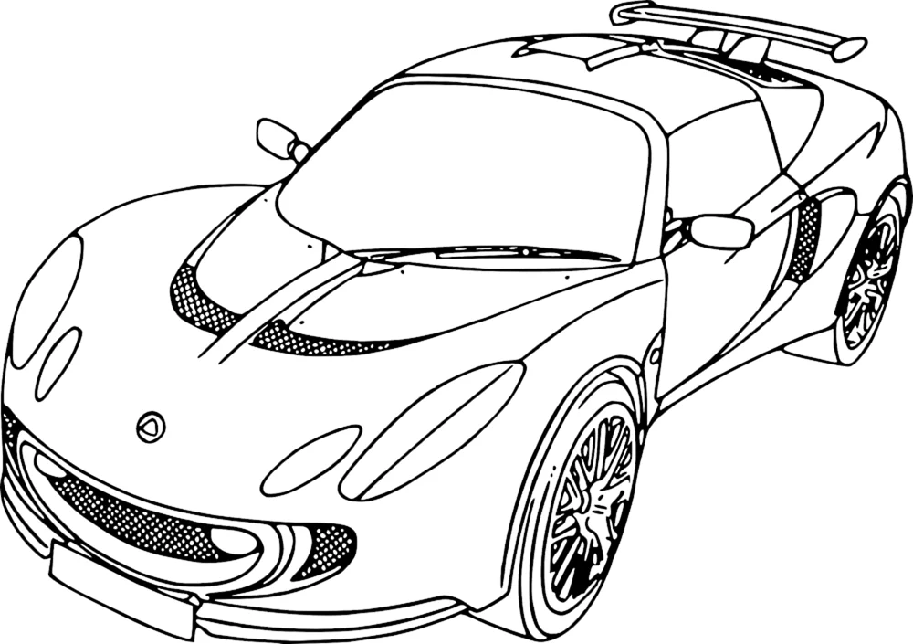 Lotus Auto ausmalen